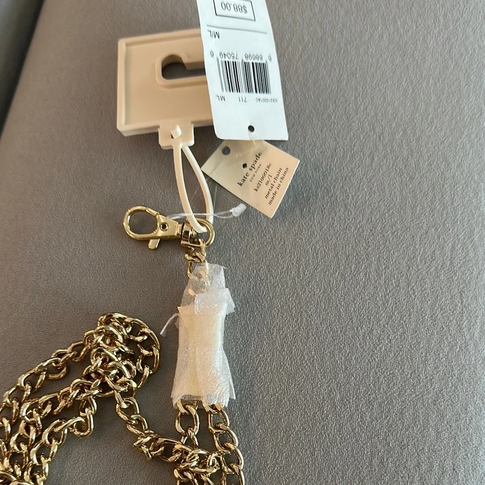 Kate Spade Double Gold Tone Chain Bow Belt